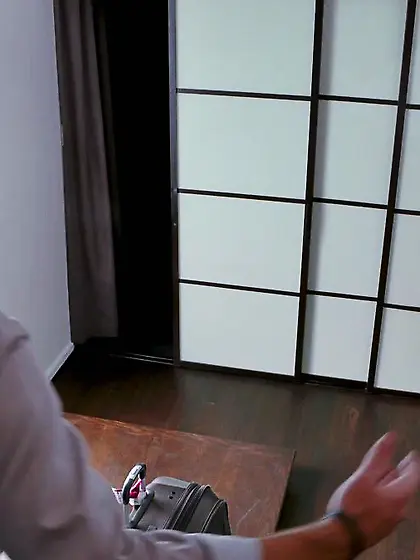 Tiny long-haired brunette slut