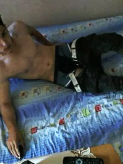 Brunette Young Man Jason Dildo.