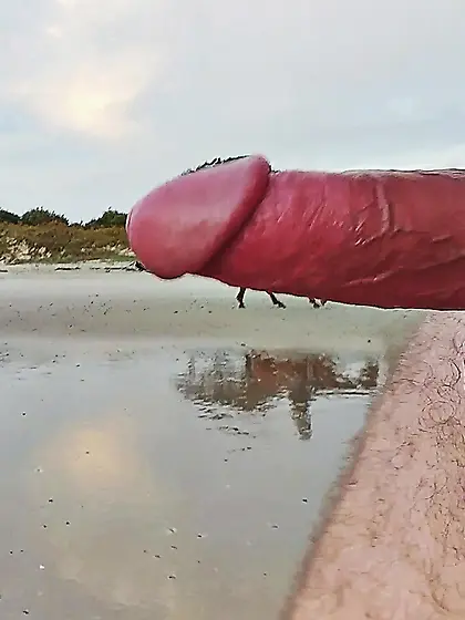 Public erection CFNM flasher on beach 4 cuties