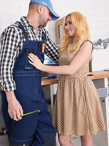 Chick wants handyman and lovelace obeys her whim with pleasure a