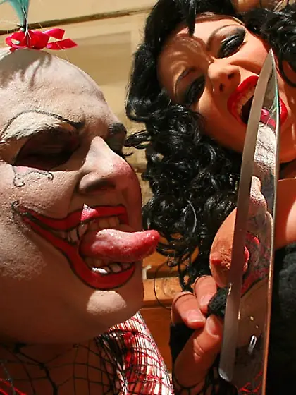 Fat bald clown dress