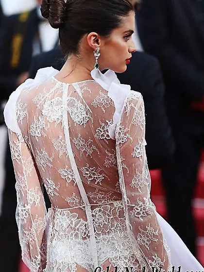 Sara Sampaio Flaunts Her Great Ass In See Thru Dress In Cannes