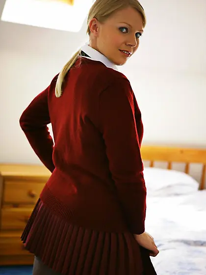 Gorgeous blonde cute college