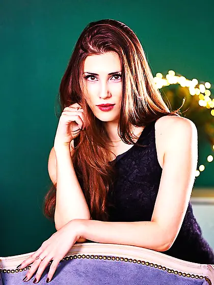 Petite dark eyes girl