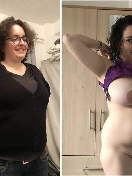 mature dressed undressed