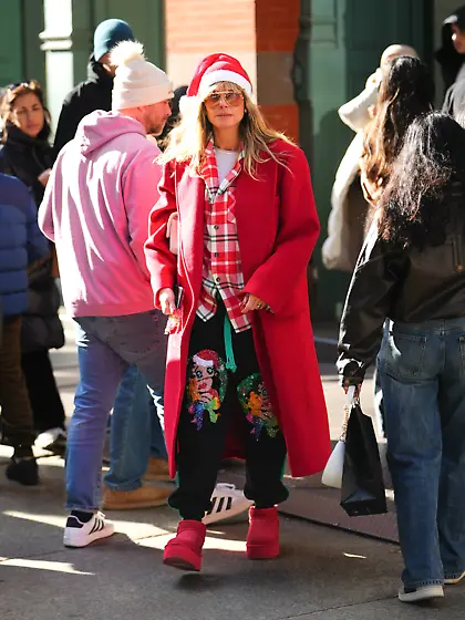 Heidi Klum in New York on Christmas Day