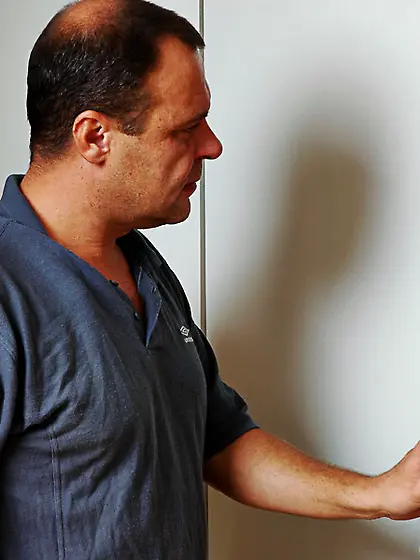 Older guy warming young