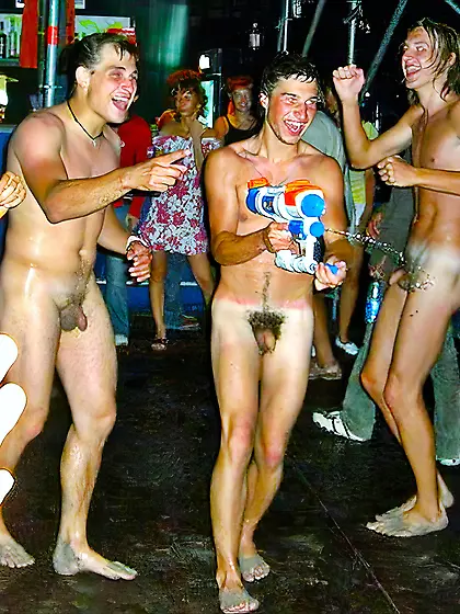 guys get naked at the party