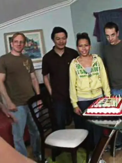 Blonde woman pulls panties