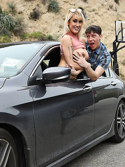 Maxim Law rides young cock after receiving oral