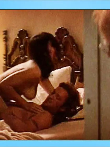 Big-boobed brunette nicely rides a hard boner