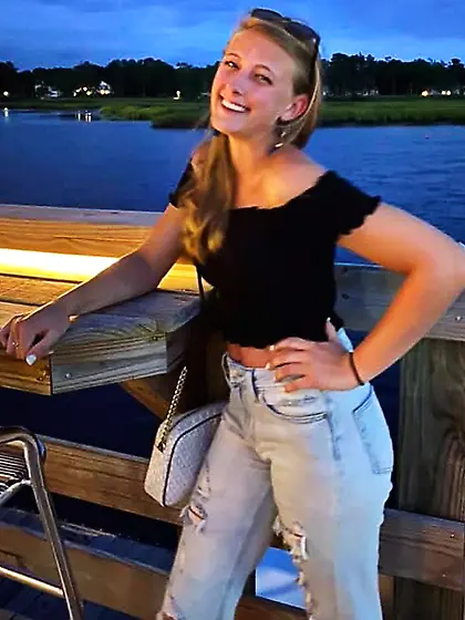 Pretty slim blonde with big butt sleeper build