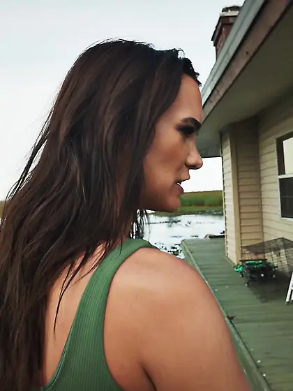 Small-titted brunette Ivy Ireland takes BBC deep in her trimmed