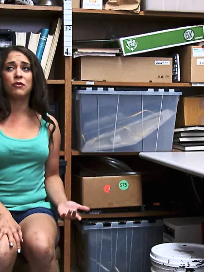 Two store police fucking with a sexy shoplifter