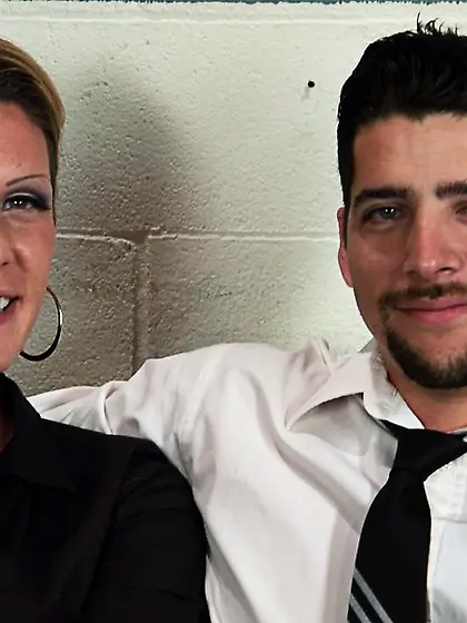 Blonde tranny black stockings