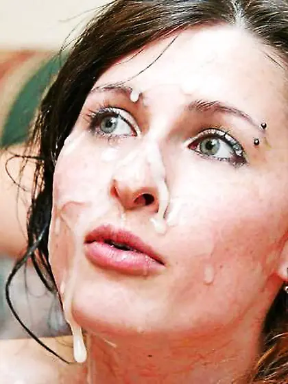 Brown-Haired getting her face caked