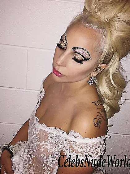 See through photo of Lady Gaga