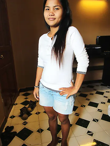 Cambodian cutie fine tunes her pussy to get fucked hard