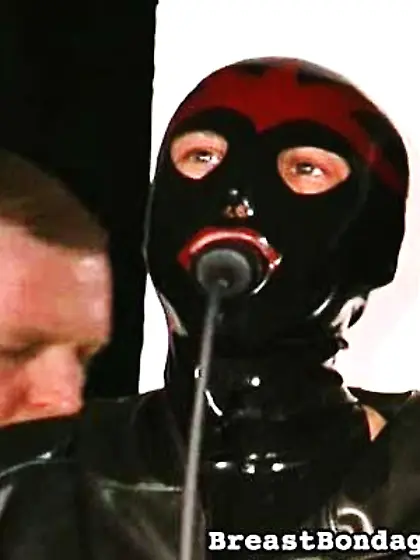 Latex costume leather mask