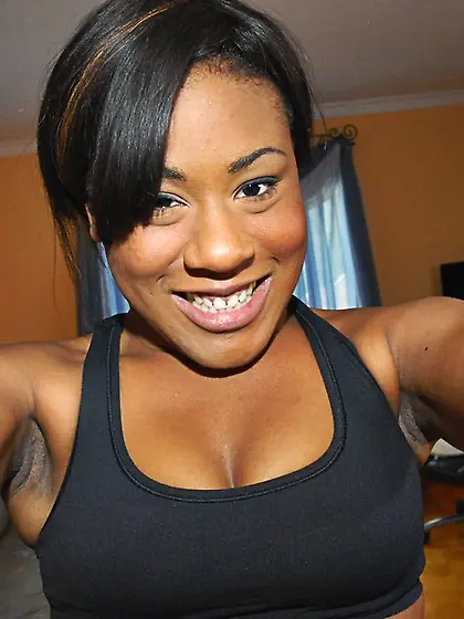 Ebony tiny tits yoga