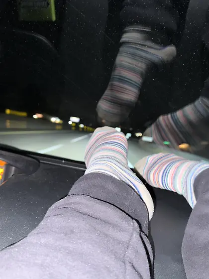 Car warming up pigs feet