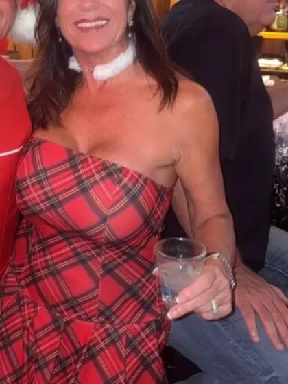 Rhonda roots for her team with her tits out