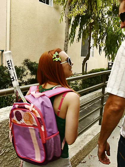 Ginger babe was taking a walk when she met a lad who talked her