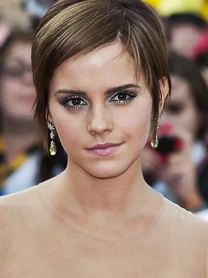 Emma Watson,  cum for Emma Watson's pixie haircut.