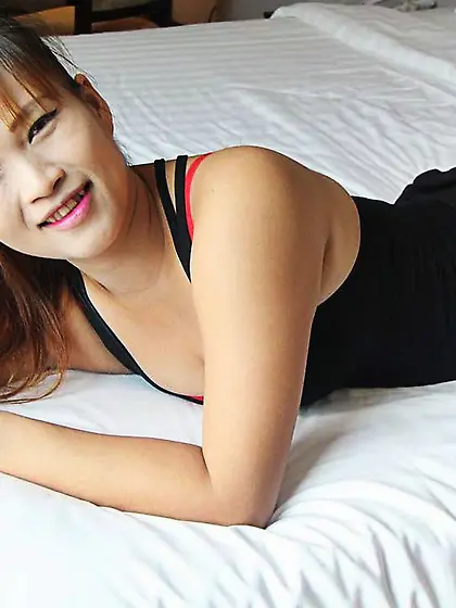 After little striptease Asian minx sucks cock and takes it into