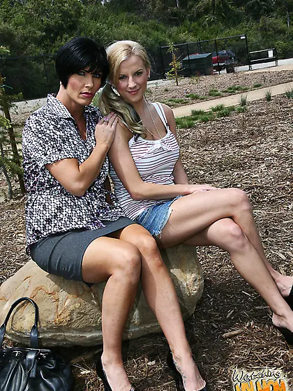 Mother and doughter gives footjob on massive...