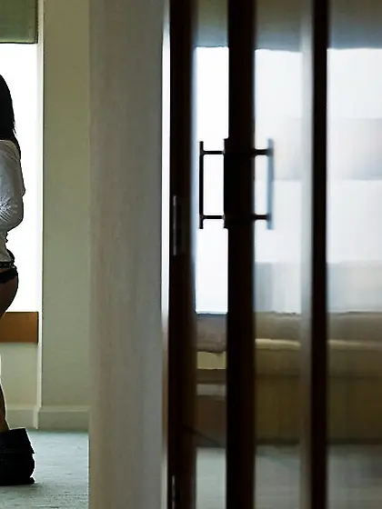 Lewd Asian gadget Maria Idols willingly takes off her lingerie b