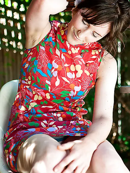 Stripping natural hairy pussy