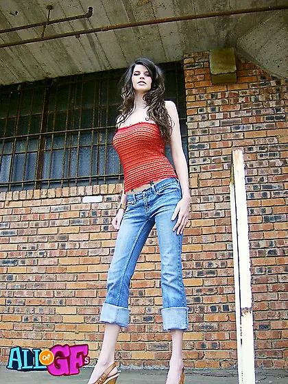 Wife girlfriend poses in