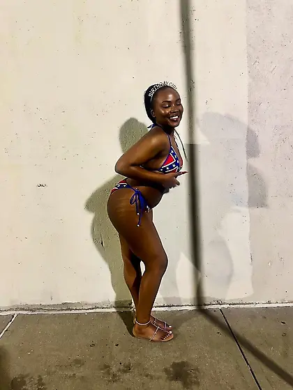 Random niggers in confederate bikinis pt. 1