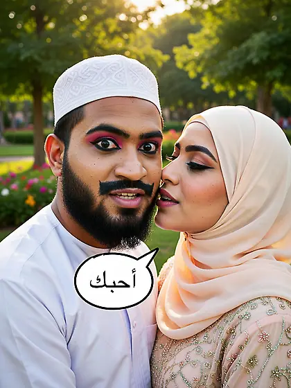 Beautiful Hijabi Arab Girl with Abdur Rahman