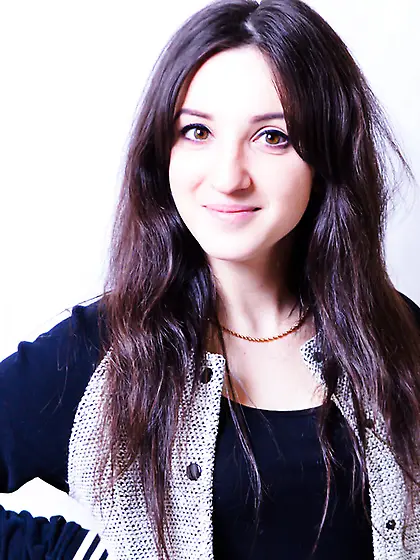 White teen with black hair and big tits