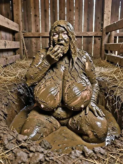 Busty fat slut loves manure
