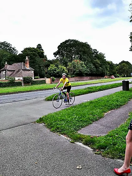 Blonde bicycle boy brunette