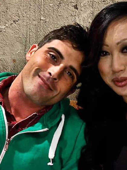 Guys balls strung ass