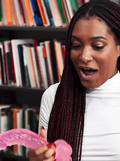 Addis Fouche warms up with her favorite sex toy before getting l