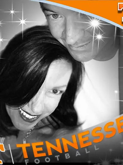 Rhonda roots for her team with her tits out