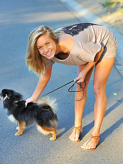 Wild blonde Kennedy Leigh is a true vision as she teases nude an