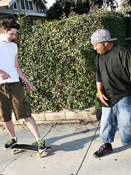 Angry mom banged hard on red sofa.