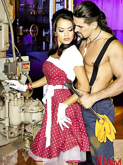 Even when cleaning and fixing different things,  Daisy Marie find