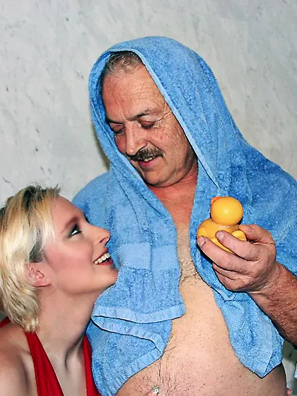 Naughty blonde girl care