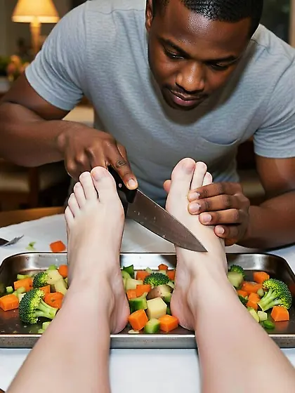 The black cannibal decided to eat me raw.