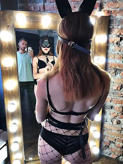 Backstage, our firts photosession