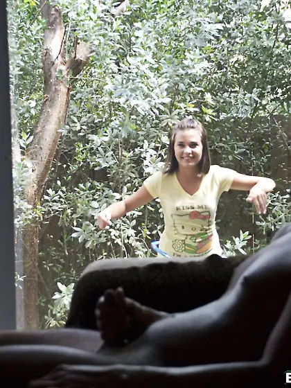 Brandi Belle takes her cute outfit off and blows her lover'