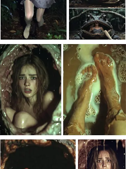 Ashley Being preyed and Digested (Overview Vision)