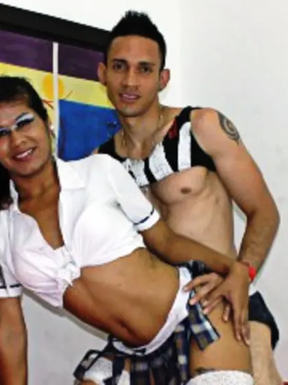 Brunette young shemale michelle